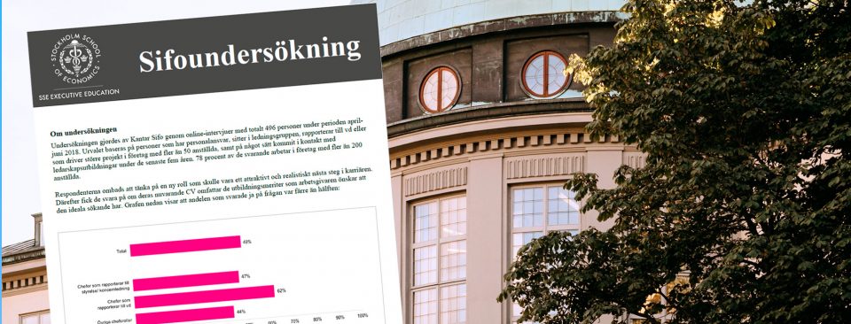 Swedish executives rate their own CVs as inadequate, according to studie by SSE Executive Education/Kantar Sifo